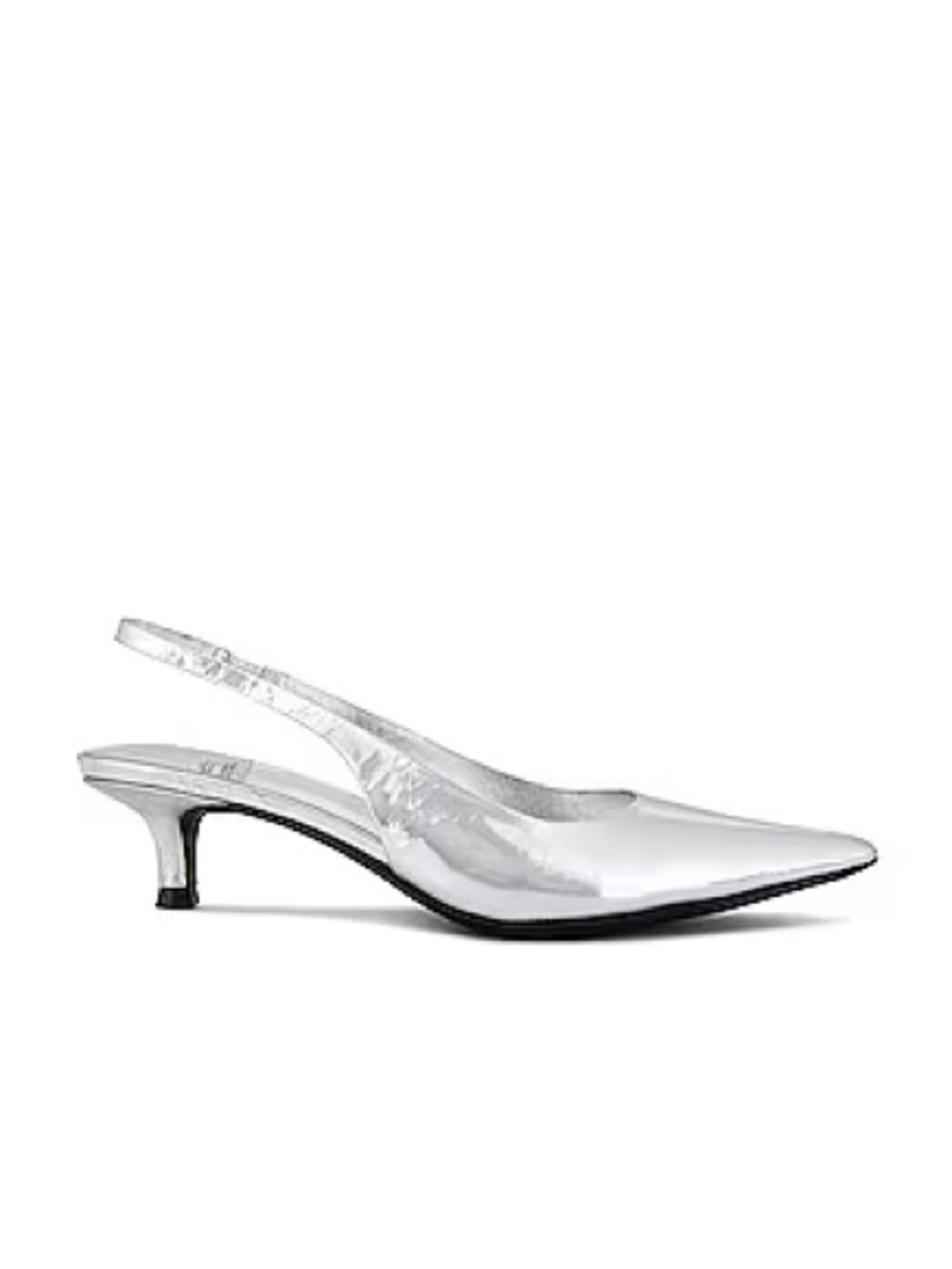 Jeffrey Campbell Metallic Silver Slingback Flats